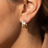 Earring with Clear CZ Accent
