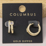 Earring with Clear CZ Accent