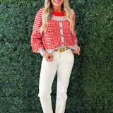 Retro Stripe w/ Contrast Rib Cardigan