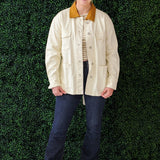 Tan Belt and Collar Button Jacket