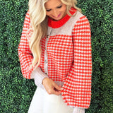 Retro Stripe w/ Contrast Rib Cardigan