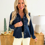 Fit and Flare Trucker Jacket