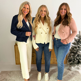 Textured Knit Double Breasted Blazer - The 308 Boutique