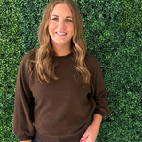 Relaxed Dolman Sleeve Knit Top