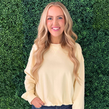 Bubble Hem French Terry Top