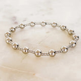 Dual Size Beaded Stretch Bracelet