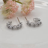 Double Layered CZ Hoops