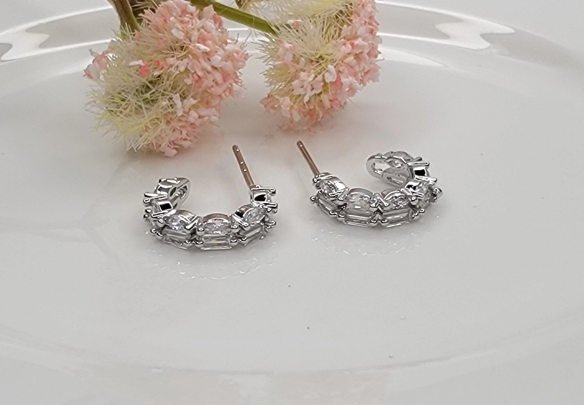 Double Layered CZ Hoops