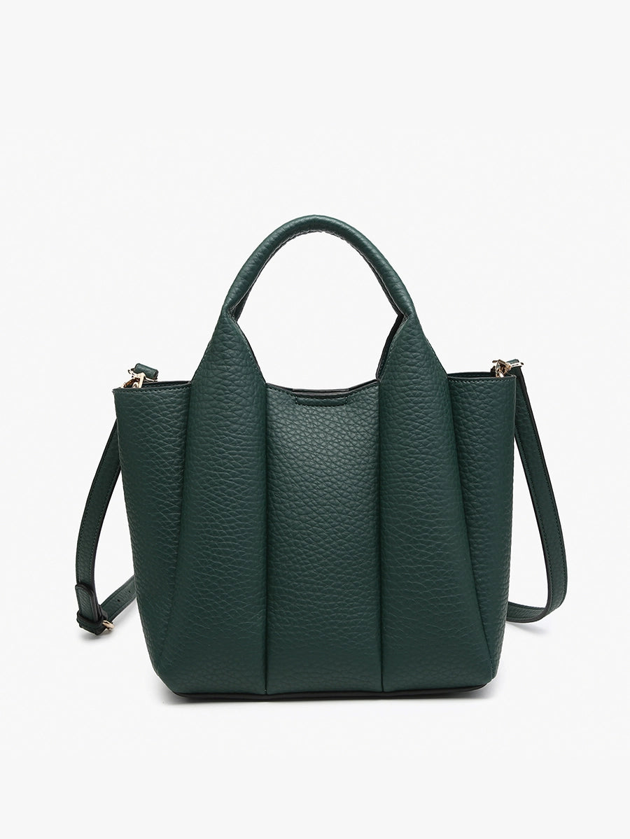 Maddox Paneled Satchel w/ Long Strap