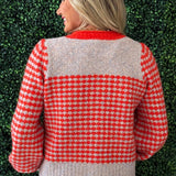Retro Stripe w/ Contrast Rib Cardigan
