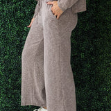 Drawstring Waist Crop Lounge Pants