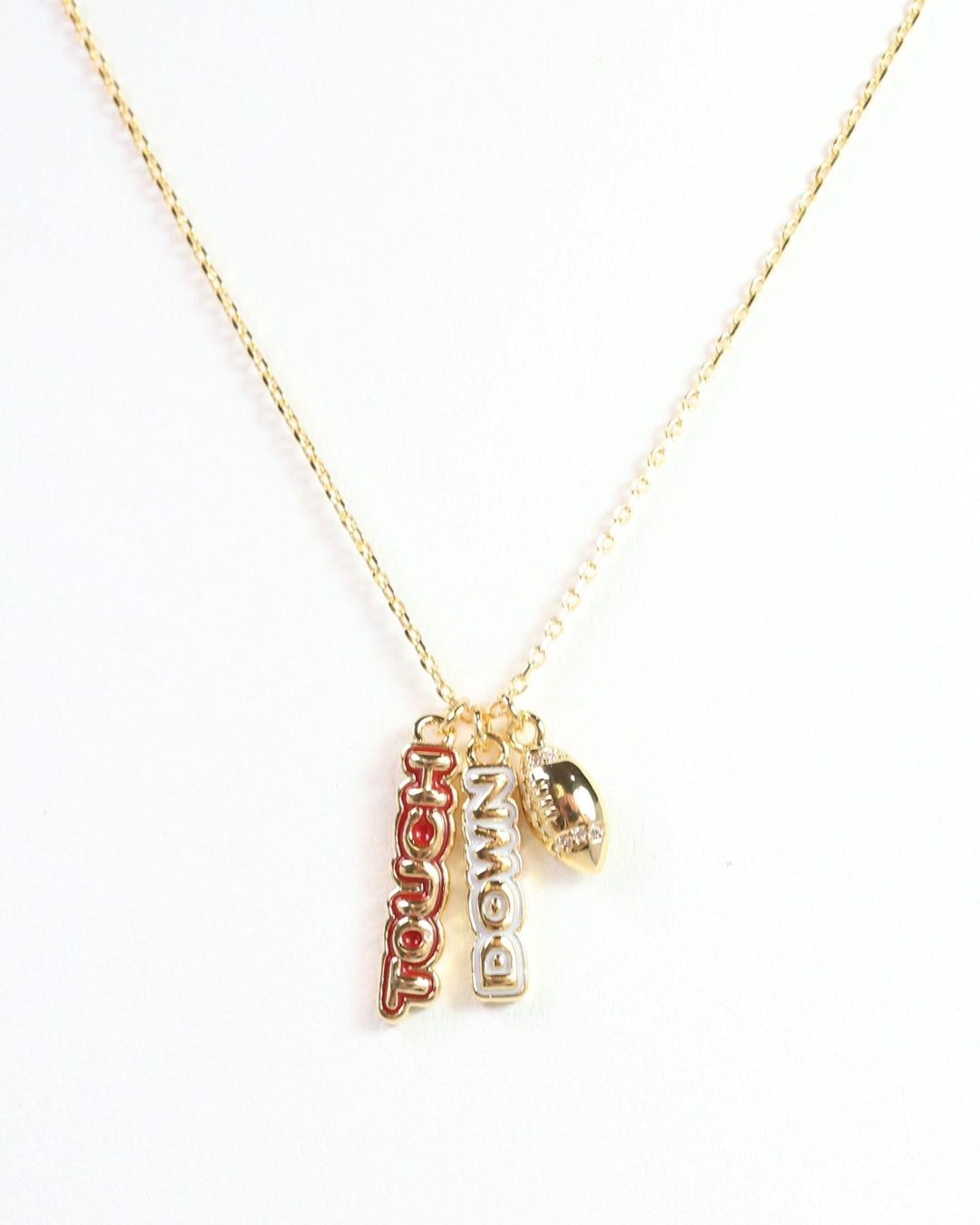 Enamel Touch Down Necklace