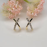 Small X-Shaped Post Earrings