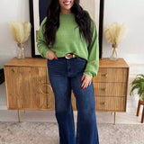 Roll-Edge Oversized Sweater