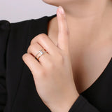 Mimimalist Double Band Baguette Ring