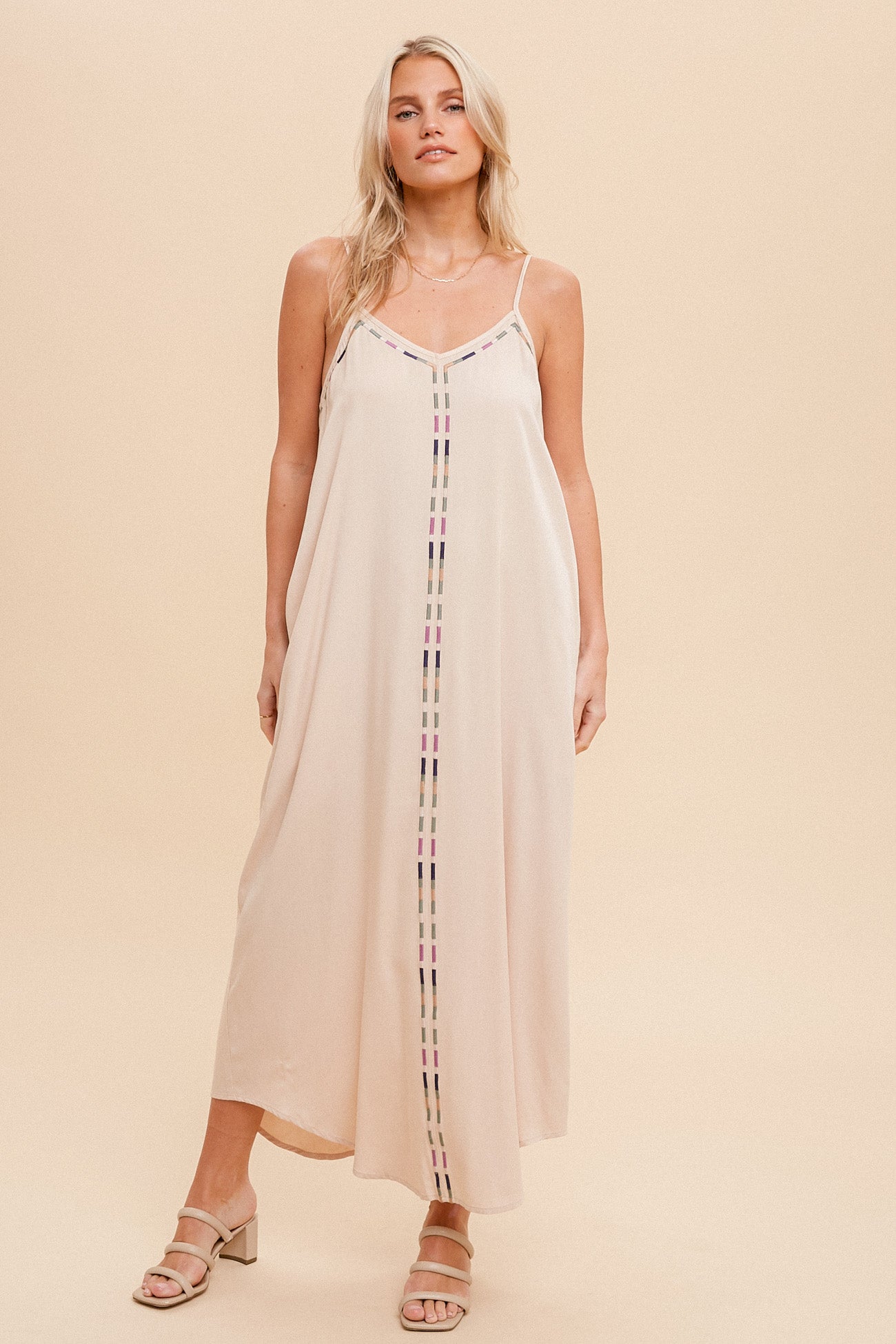 Embroidered Cami Maxi Dress – The 308 Boutique