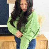 Roll-Edge Oversized Sweater