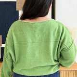 Roll-Edge Oversized Sweater