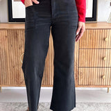 Meg High Rise Wide Leg Raw Hem