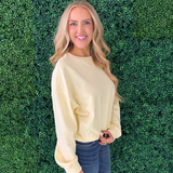 Bubble Hem French Terry Top