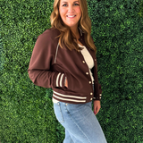 Button Front Bomber Jacket