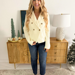 Textured Knit Double Breasted Blazer - The 308 Boutique