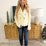 Textured Knit Double Breasted Blazer - The 308 Boutique