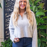Half Zip High Neck Sweater