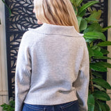 Half Zip High Neck Sweater