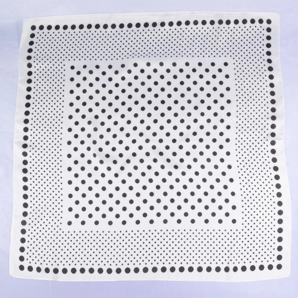 Ombre Polka Dot Print Satin Square Scarf