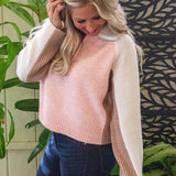 Half Zip High Neck Sweater