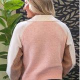 Half Zip High Neck Sweater
