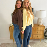 Bubble Hem French Terry Top