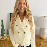 Textured Knit Double Breasted Blazer - The 308 Boutique