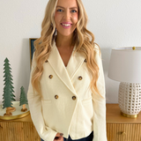 Textured Knit Double Breasted Blazer - The 308 Boutique