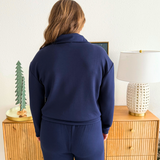 Half Zip Popover Long Sleeve Top