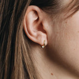 Stylish Gold Plated Rhinestones Stud Earrrings