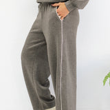 Modal Contrast Piping Cocoon Pants