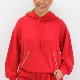 Modal Contrast Piping Hoodie