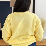 Round Neck Sweater Top with Pleated Sleeves