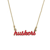 Nebraska Cornhusker Enamel Script Earrings