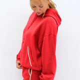 Modal Contrast Piping Hoodie