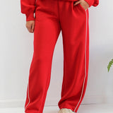 Modal Contrast Piping Cocoon Pants
