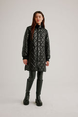 Quilted Side Zip Coat