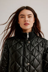Quilted Side Zip Coat