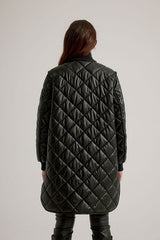 Quilted Side Zip Coat