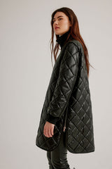 Quilted Side Zip Coat