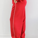 Modal Contrast Piping Cocoon Pants