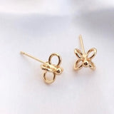 14K Gold Plated Dainty Stud Earrings