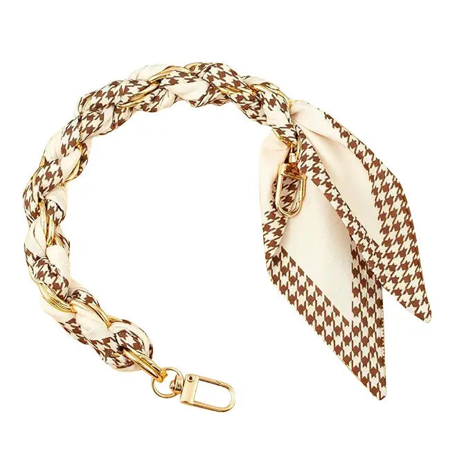 Short Gold Phone Chain with Scarf